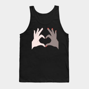 Hands Making Heart Shape Love Sign Language Valentine's Day Tank Top